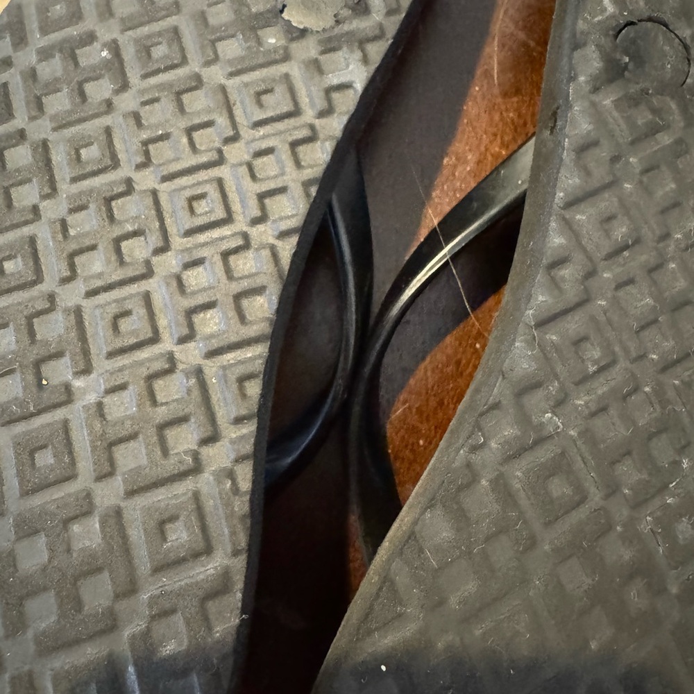 Tory Burch Flip Flops Set lot size 6 - Black navy blue Green platform & flat - Picture 9 of 11